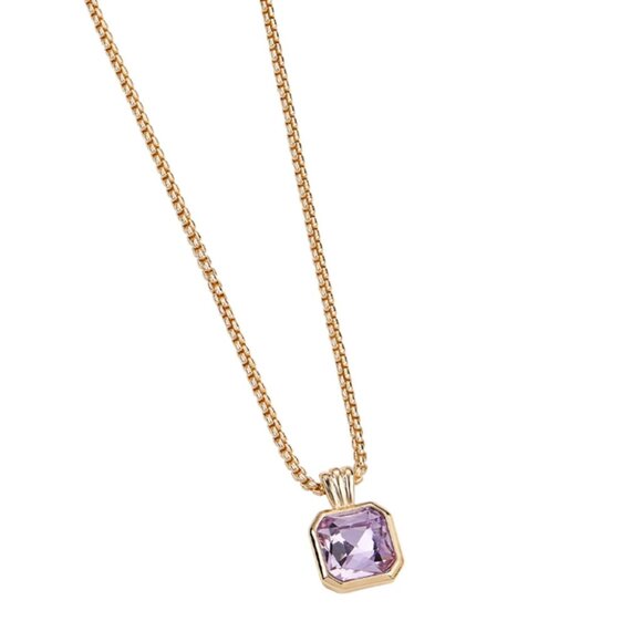 Park Lane Designer Style Orchid Pendant Necklace - Picture 3 of 3